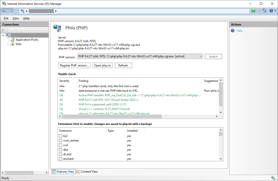 Phiis IIS Manager Snap-in Overview