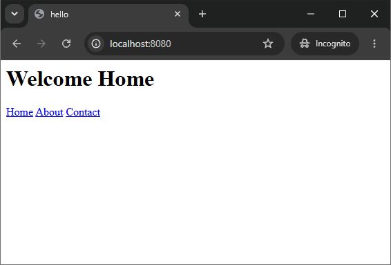 screenshot - landing page of the demo simple web app
