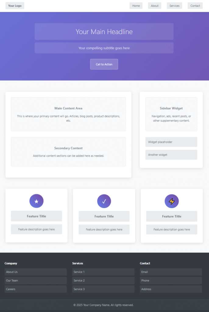 Example Basic Web Layout